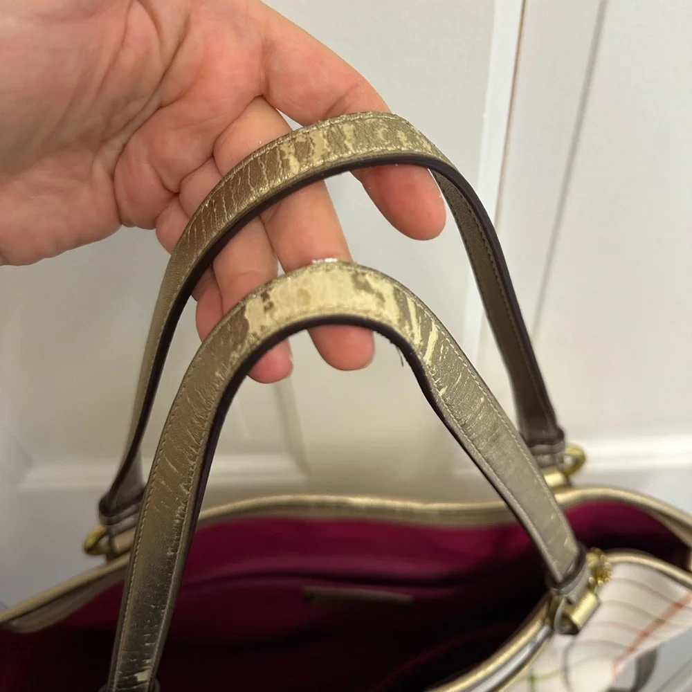 Coach Peyton Tattersall Tote Bag - Picture 4 of 11
